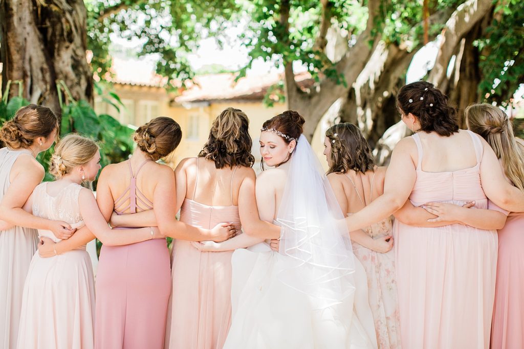 Bride and bridesmaids at Boca Raton wedding planned by NYC wedding planner Poppy + Lynn