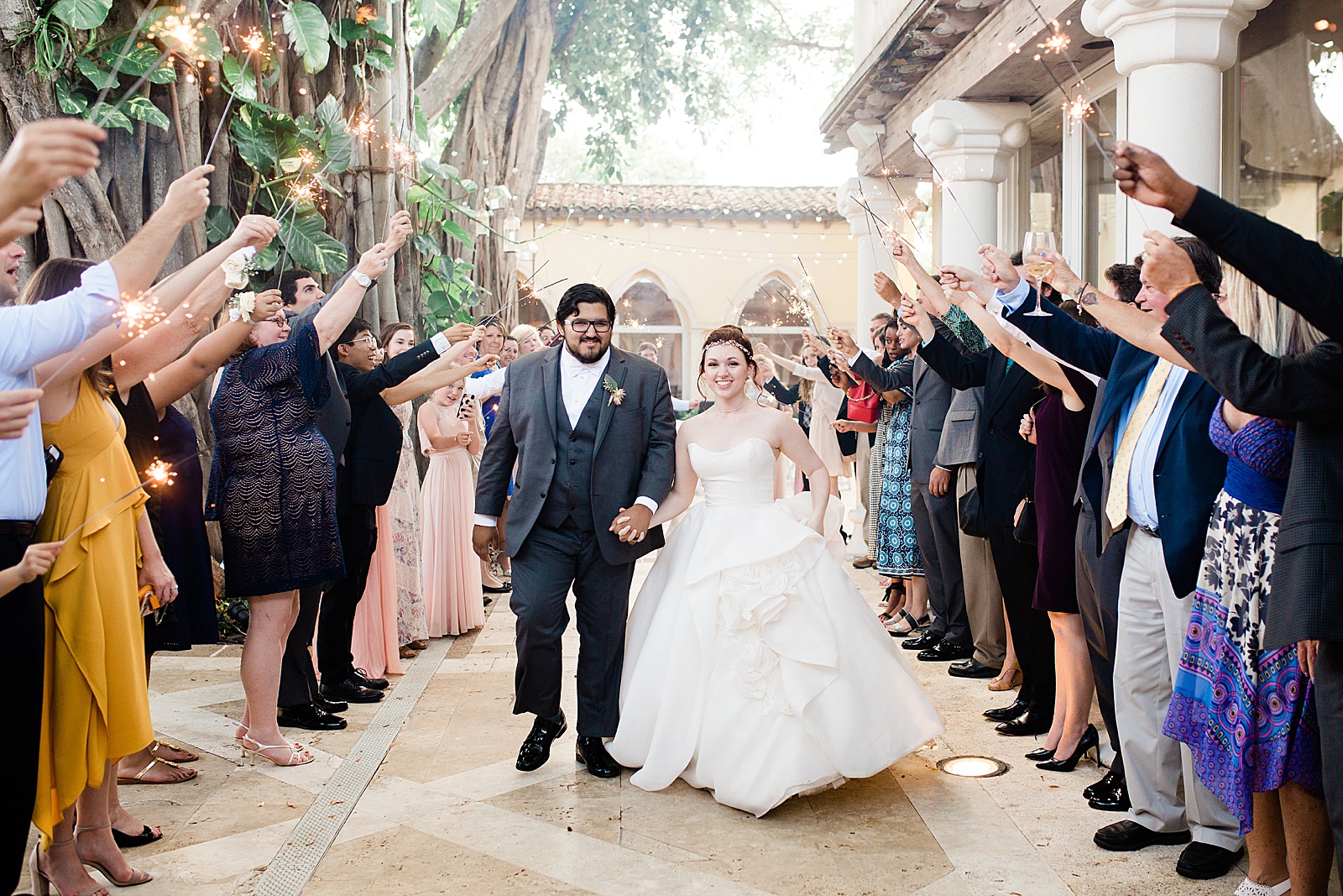 Bride and Groom sparkler exit at The Addison designed by NYC Wedding Planner, Poppy + Lynn