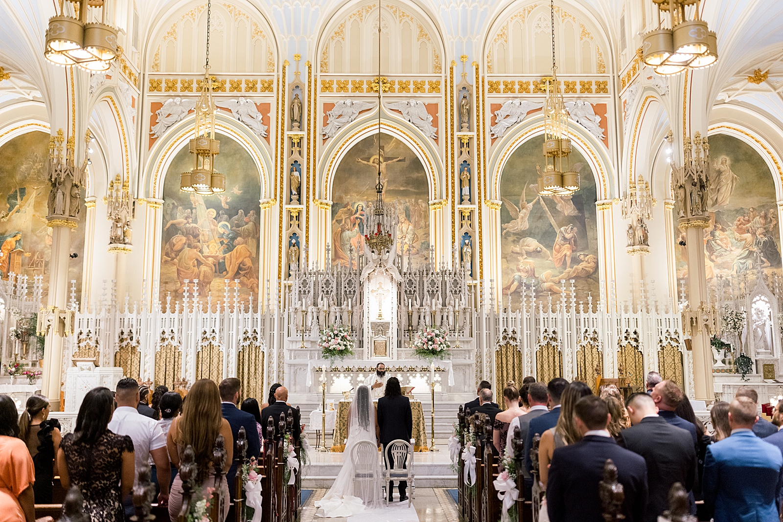 Wide shot of traditional cathedral church for Ceremony