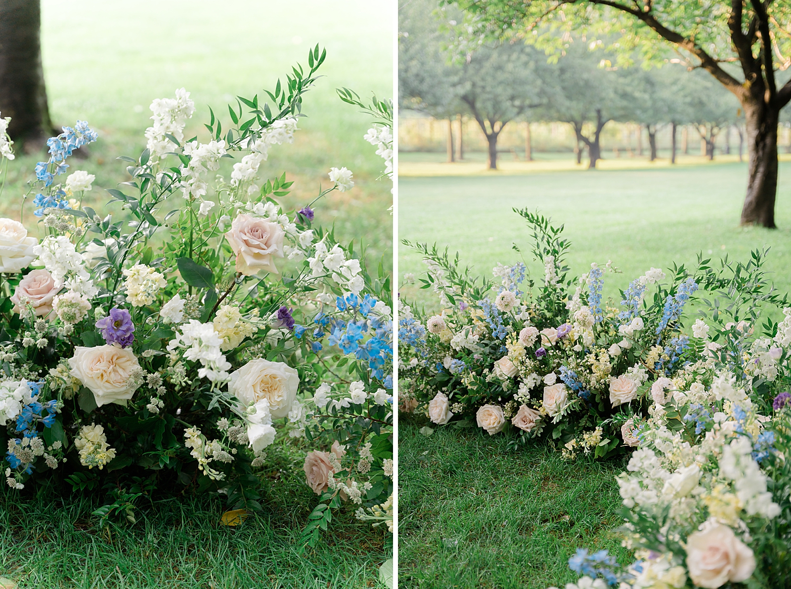 Left photo: Shot of floral arrangement.
Right photo: Shot of floral arrangement.