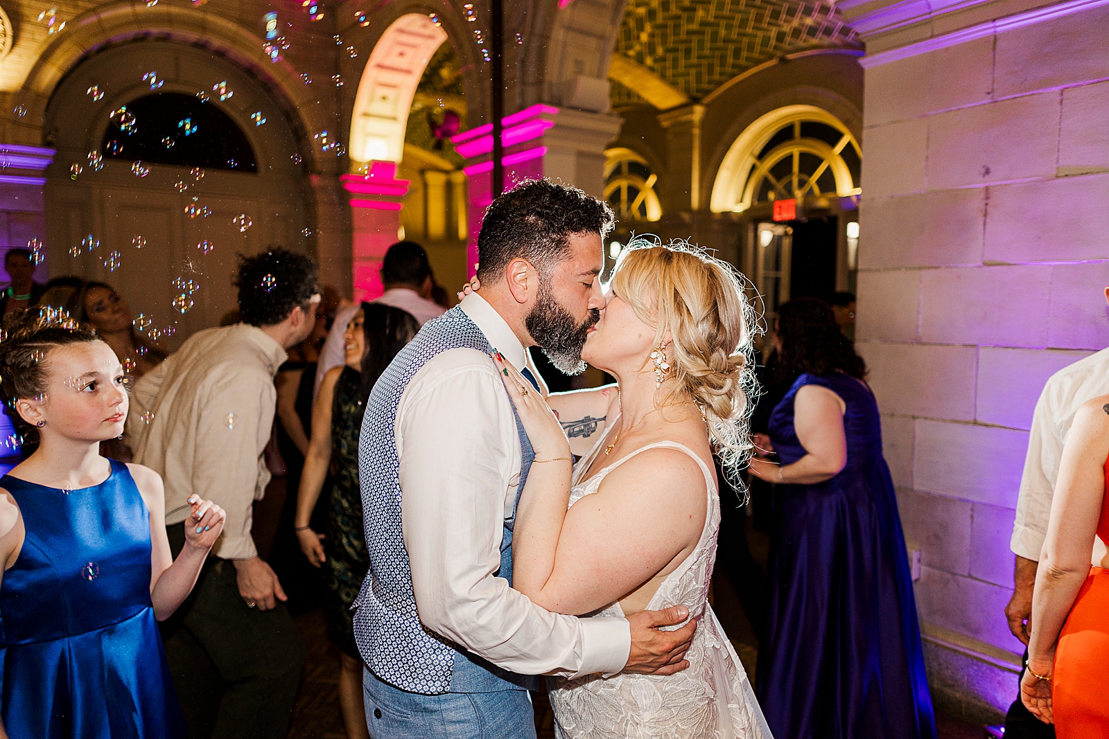 Shot of MK and Eliseo sharing a kiss on the dance floor. 