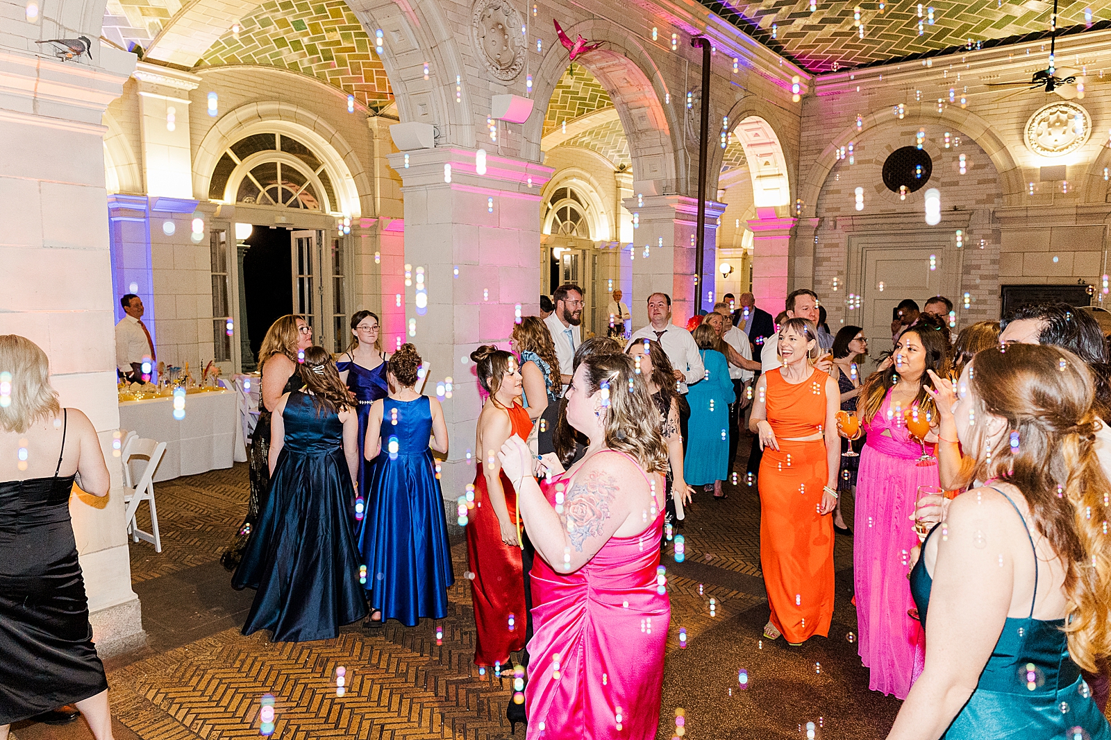 Shot of guests enjoying their time on the dance floor. 